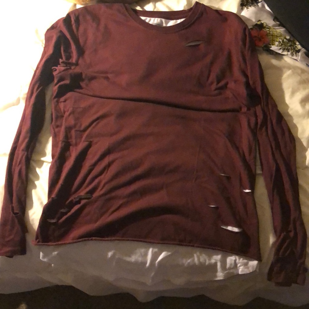 Ripped long sleeve shirt